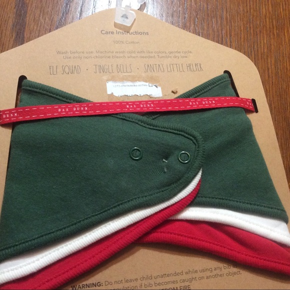 Rae Dunn baby Christmas Bibs - Picture 5 of 6